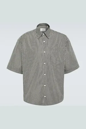 Ami Striped cotton poplin shirt