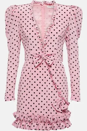 Alessandra Rich Polka-dot silk minidress