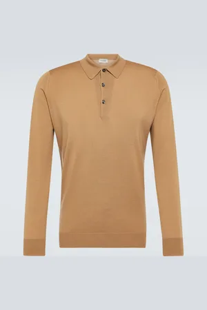 JOHN SMEDLEY Cotswold wool polo sweater
