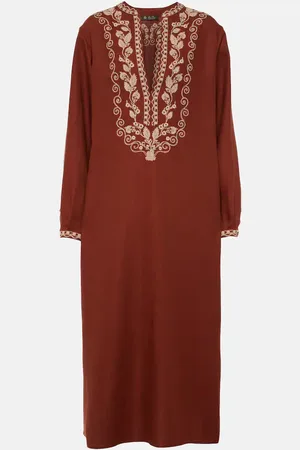 Loro Piana Faye embroidered linen kaftan