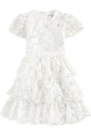 Self-Portrait Sequined tiered tulle dress