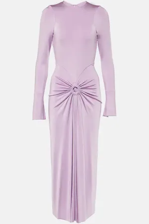Victoria Beckham Gathered jersey midi dress