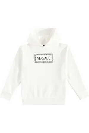 VERSACE 90s Vintage logo cotton jersey hoodie