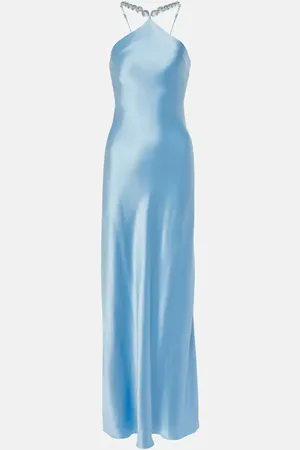 Staud Cadence beaded satin gown