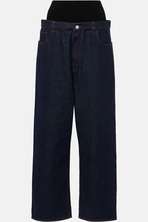 Alaïa AlaÃ¯a Low-rise wide-leg jeans