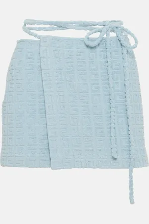Givenchy Plage 4G cotton-blend terry wrap skirt