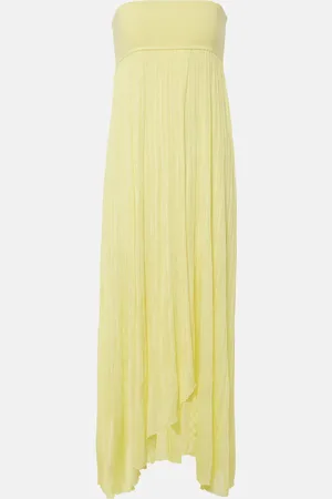 Alaïa AlaÃ¯a Pleated bustier dress