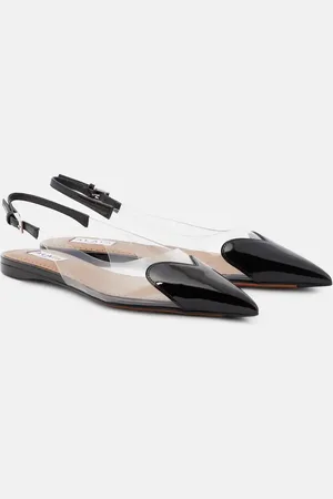 Alaïa AlaÃ¯a Le CÅur patent leather and PU slingback flats
