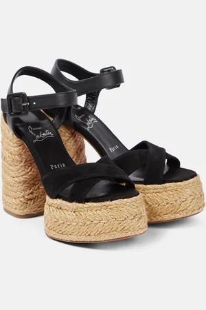 Christian Louboutin Super Calakala 130 suede espadrille sandals