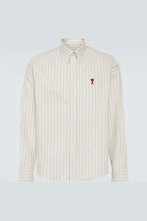 Ami Striped cotton Oxford shirt