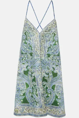ZIMMERMANN Ottie Swing paisley linen minidress