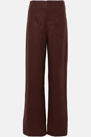 FAITHFULL THE BRAND Isotta high-rise linen straight pants