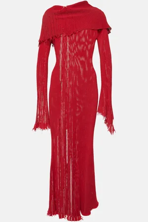 Acne Studios Distressed cotton-blend maxi dress