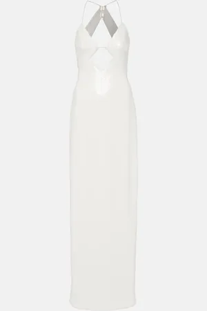 GALVAN Bridal sequined halterneck gown