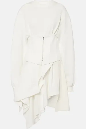 Acne Studios Asymmetric cotton jersey corset dress