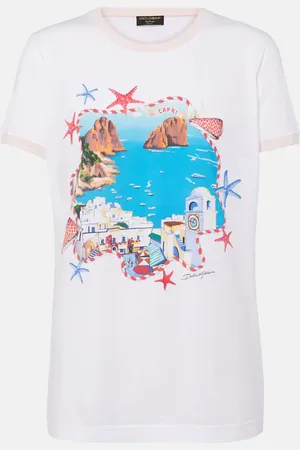 Dolce & Gabbana Capri printed cotton jersey T-shirt