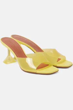 Amina Muaddi Lupita Glass 70 PVC mules