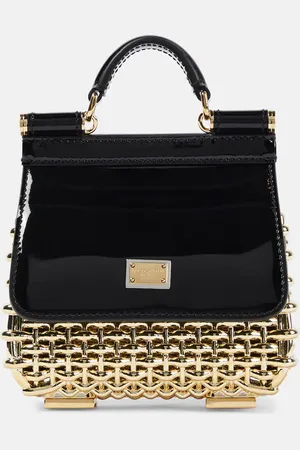 Dolce & Gabbana Sicily Box Mini leather-trimmed tote bag