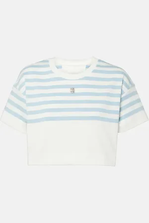Givenchy Logo striped cotton crop top