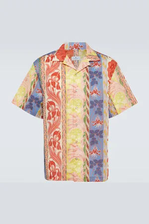 Etro Printed cotton bowling shirt
