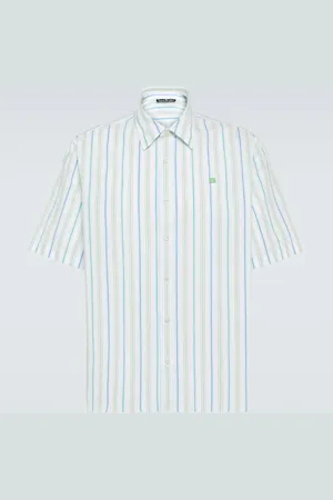Acne Studios Striped cotton bowling shirt
