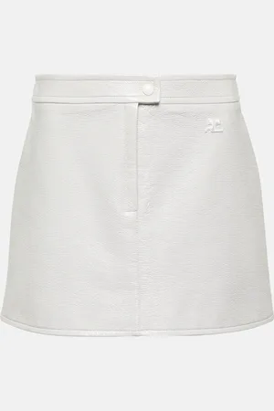 Courrèges CourrÃ¨ges Iconic logo vinyl miniskirt