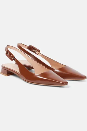 Gianvito Rossi Patent leather slingback flats