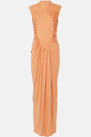Alaïa AlaÃ¯a Gathered draped jersey gown
