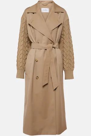 Max Mara Cicladi wool and cotton gabardine trench coat