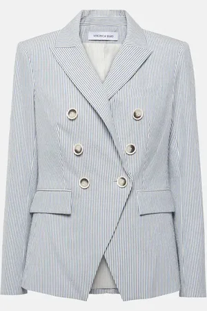 VERONICA BEARD Miller cotton seersucker blazer