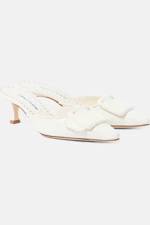 Manolo Blahnik Maysalebi 50 croc-effect leather mules