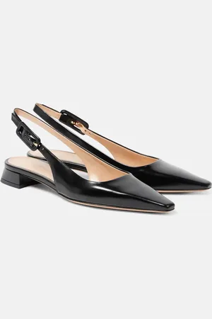 Gianvito Rossi Lindsay patent leather slingback flats