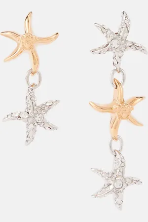 VERSACE Barocco Sea embellished drop earrings