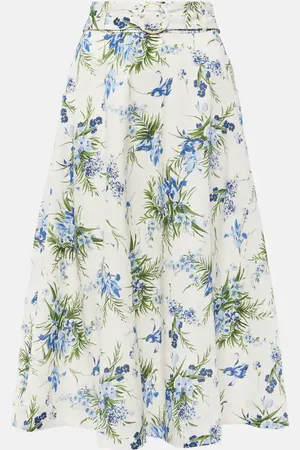 VERONICA BEARD Arwen floral cotton midi skirt