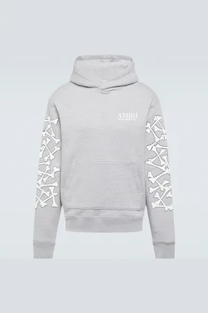 AMIRI Bones Stacked logo cotton jersey hoodie