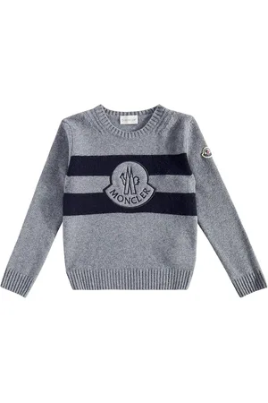 Moncler Logo striped virgin wool sweater
