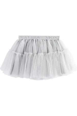 MONNALISA Gathered tulle skirt