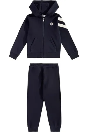 Moncler Logo cotton fleece hoodie and sweatpants set