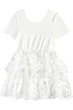 Self-Portrait Sequined tiered tulle dress