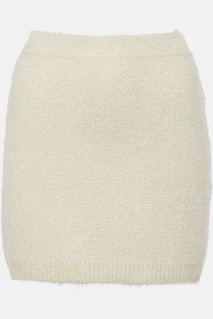 Khaite Darrion silk and cashmere miniskirt