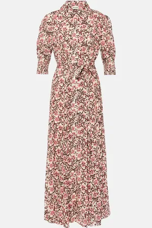 RIXO London Bloom floral shirt dress