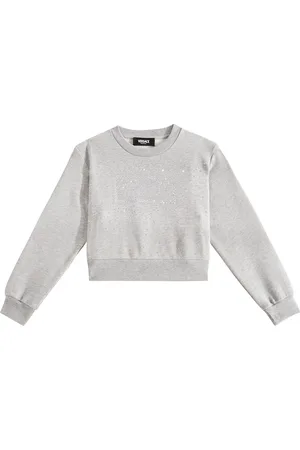 VERSACE Logo embellished cotton sweatshirt