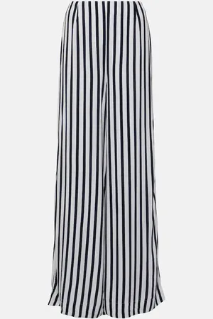 Staud Luke striped wide-leg pants