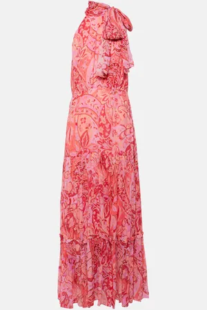 RIXO London Neena silk chiffon lamÃ© gown