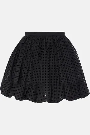 Alaïa AlaÃ¯a Cotton-blend poplin miniskirt