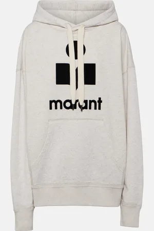 Marant Etoile Logo cotton-blend jersey hoodie