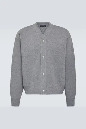 Jacquemus Ribbed-knit wool-blend cardigan