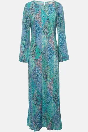 RIXO London Alondra patchwork silk maxi dress
