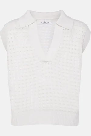 Velvet Taye cotton and cashmere sweater vest
