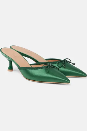 MALONE SOULIERS X Tabitha Simmons Rose 45 satin mules